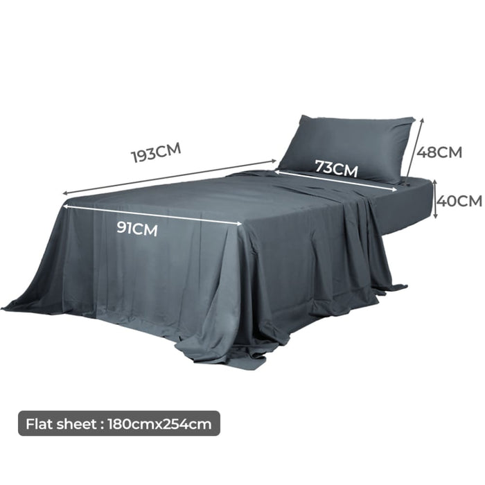 Goslash Picks 3pcs Sinigle Size 100% Bamboo Bed Sheet Set