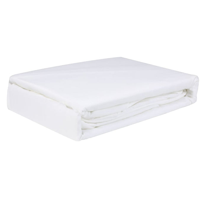 3pcs Sinigle Size 100% Bamboo Bed Sheet Set In White Colour