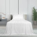 3pcs Sinigle Size 100% Bamboo Bed Sheet Set In White Colour