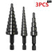 3pcs Hss Steel Titanium Coated Step Drill Bits 3 12mm 4