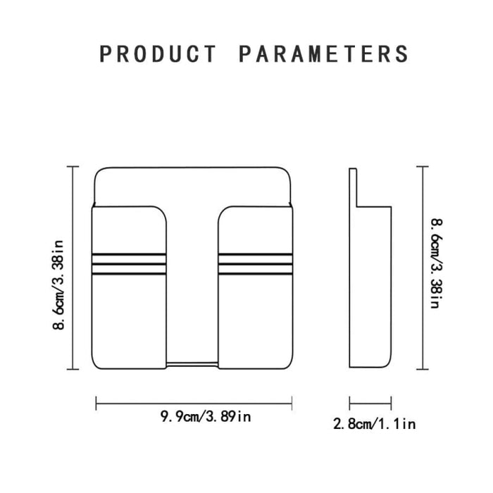 3pcs Wall Mount Phone Holder White Punch Free Mobile Phones