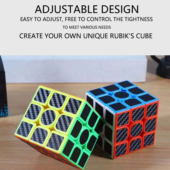 3x3 Carbon Fiber Sticker Magic Cube Professional Speed Cubo