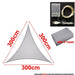 3x3x3m Triangle Shade Sail Led Light String Awnings Outdoor