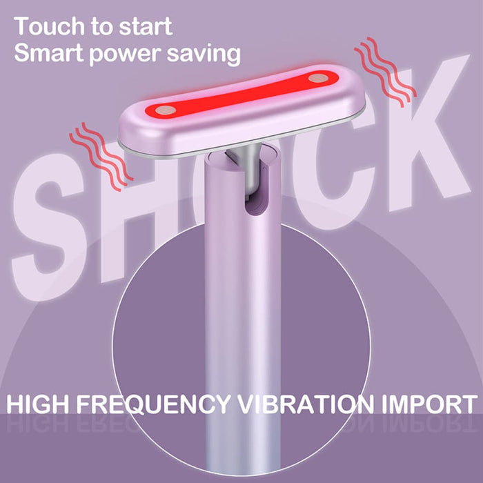 4 In 1 Ems Facial Wand Led Red Light Therapy Massage Tool