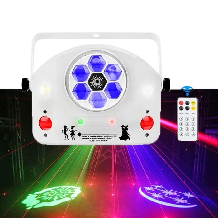 4 In 1 Led Gobo Strobe Bee Eye Laser Patterns Project Dmx