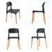 4 Set Black Retro Belloch Stackable Dining Cafe Chair