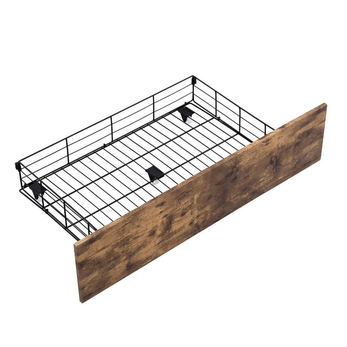 4 Double Bed Frame Storage Drawers Metal Wooden Wood Bonus