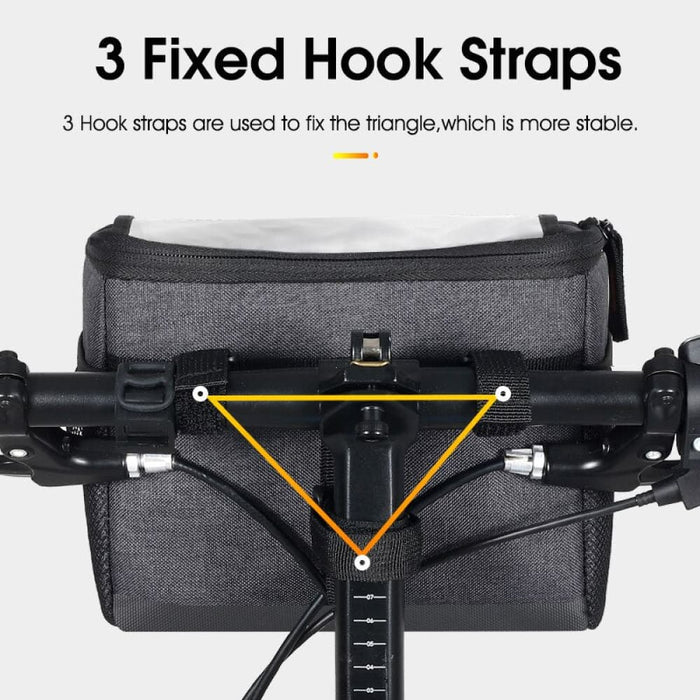 4.5l Handlebar Bicycle Bag With 7.5 Inch Touch Screen Phone