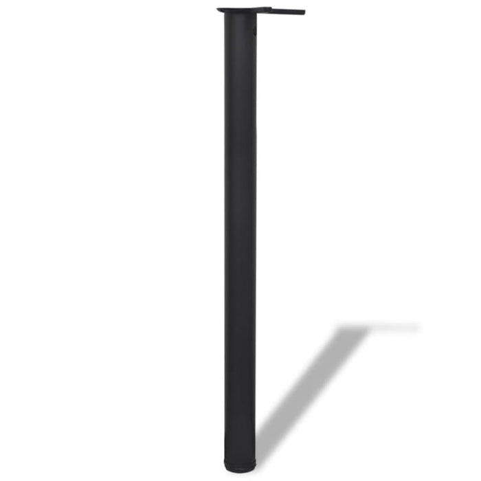 4 Height Adjustable Table Legs Black 870 Mm Xaxoab