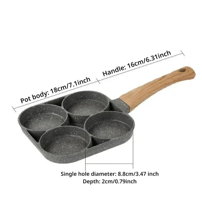 4 Hole Omelet Pan Nonstick Frying Pot For Eggs Pancakes