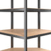 4-layer Corner Shelf Anthracite Steel And Engineered Wood