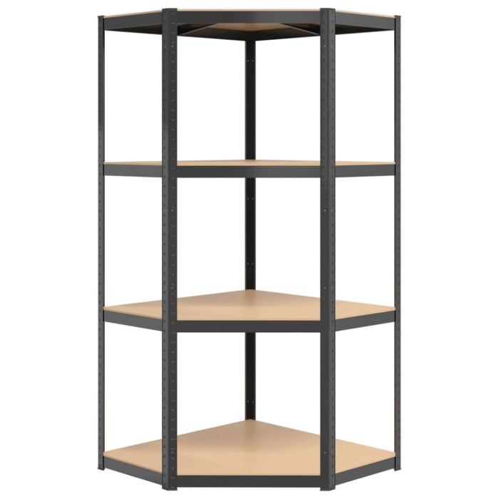 4-layer Shelves 5 Pcs Anthracite Steel And Engineered Wood