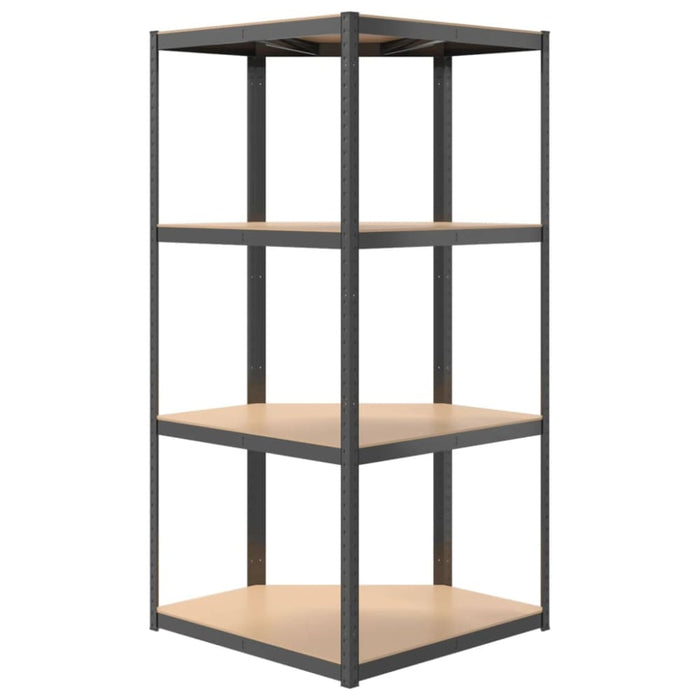 4-layer Shelves 5 Pcs Anthracite Steel And Engineered Wood