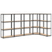 4-layer Shelves 5 Pcs Anthracite Steel And Engineered Wood