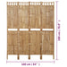 4-panel Room Divider Bamboo 160x180 Cm Taoiak