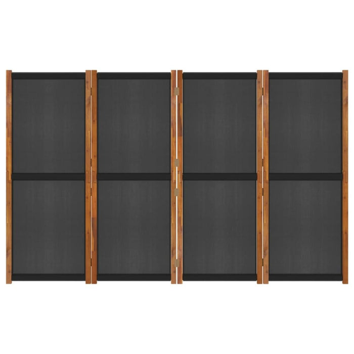 4-panel Room Divider Black 280x180 Cm Tokonb