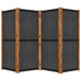 4-panel Room Divider Black 280x180 Cm Tokonb