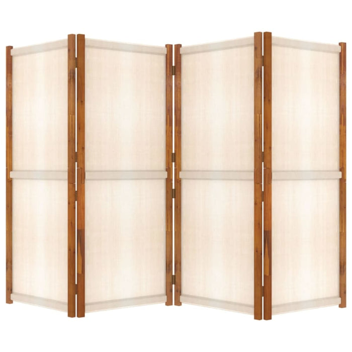 4-panel Room Divider Cream White 280x180 Cm Tokona