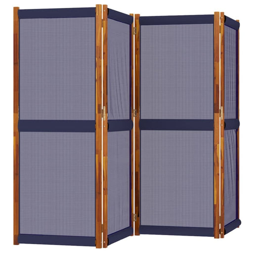 4-panel Room Divider Dark Blue 280x180 Cm Abbttlb