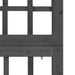 4 Panel Room Divider Trellis Solid Fir Wood Black Gl6016