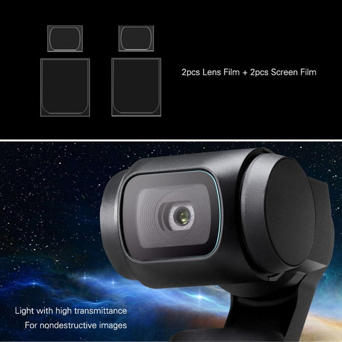 4 Pcs Lens Film Screen Fiberglass For Dji Pocket Gimbal