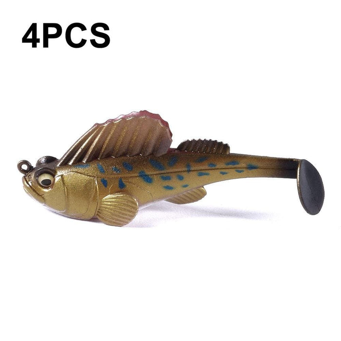 4 Piece 14g Soft Bait For Jumping Fish Defense