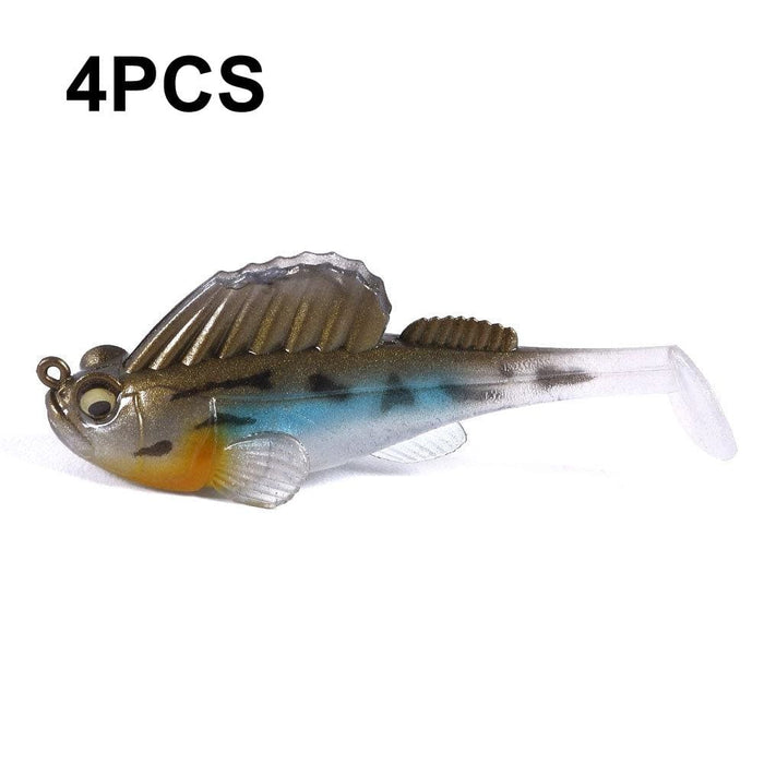 4 Piece 14g Soft Bait For Jumping Fish Defense