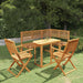 4 Piece Bistro Set Solid Wood Acacia Tbpinlt