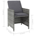 4 Piece Garden Chair And Stool Set Poly Rattan Grey Tolipt