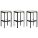 4 Piece Garden Bar Set With Cushions Poly Rattan Black