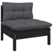 4 Piece Garden Lounge Set With Anthracite Cushions Pinewood