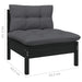 4 Piece Garden Lounge Set With Anthracite Cushions Pinewood