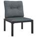 4 Piece Garden Lounge Set Black And Grey Poly Rattan Toniiai