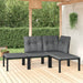 4 Piece Garden Lounge Set Black And Grey Poly Rattan Toniiao