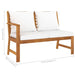 4 Piece Garden Lounge Set With Cushion Cream Solid Acacia