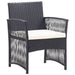 4 Piece Garden Lounge Set With Cushion Poly Rattan Black