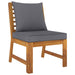 4 Piece Garden Lounge Set With Cushion Solid Acacia Wood