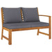 4 Piece Garden Lounge Set With Cushion Solid Acacia Wood