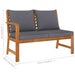 4 Piece Garden Lounge Set With Cushion Solid Acacia Wood