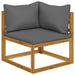 4 Piece Garden Lounge Set With Cushion Solid Acacia Wood