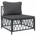 4 Piece Garden Lounge Set With Cushions Anthracite Steel