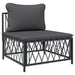 4 Piece Garden Lounge Set With Cushions Anthracite Steel