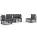 4 Piece Garden Lounge Set With Cushions Anthracite Steel