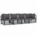 4 Piece Garden Lounge Set With Cushions Anthracite Steel