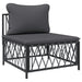 4 Piece Garden Lounge Set With Cushions Anthracite Steel