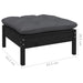 4 Piece Garden Lounge Set With Cushions Black Pinewood