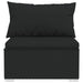 4 Piece Garden Lounge Set With Cushions Black Poly Rattan