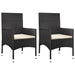 4 Piece Garden Lounge Set With Cushions Black Poly Rattan