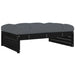 4 Piece Garden Lounge Set With Cushions Black Solid Wood