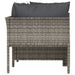 4 Piece Garden Lounge Set With Cushions Grey Poly Rattan